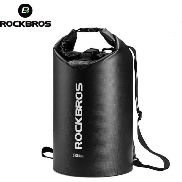 Foto van Rockbros Dry Bag - Zwemtas Vakantie - Waterdichte sporttas - 10 liter - Zwart