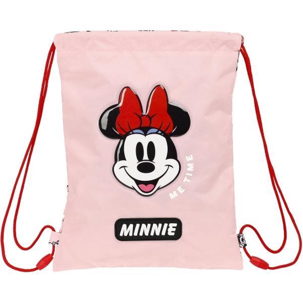 Foto van Rugtas met koordjes - Minnie Mouse - Disney - Kinderen - Lichtroze (26x34x1 cm)