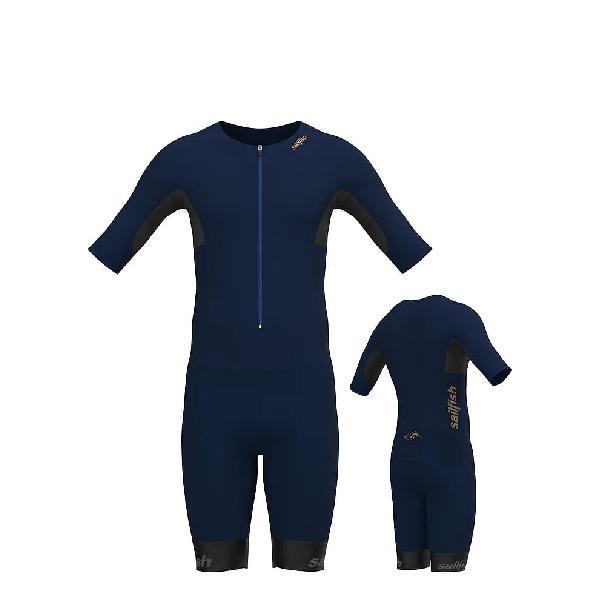 Foto van Sailfish Aerosuit perform 2 trisuit korte mouw donker blauw dames