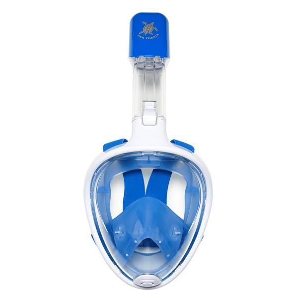 Foto van Sea Turtle Flex Full face snorkelmasker wit/blauw L-XL