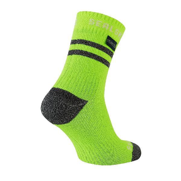 Foto van Sealskinz Mautby Warm weather fietssok met Hydrostop geel/zwart