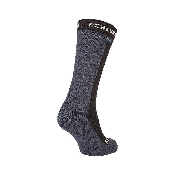 Foto van Sealskinz starston waterproof mid length fietssok zwart unisex