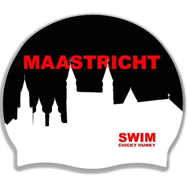 Foto van Siliconen badmuts MAASTRICHT Silicone Swim Caps - Unisex | Funky