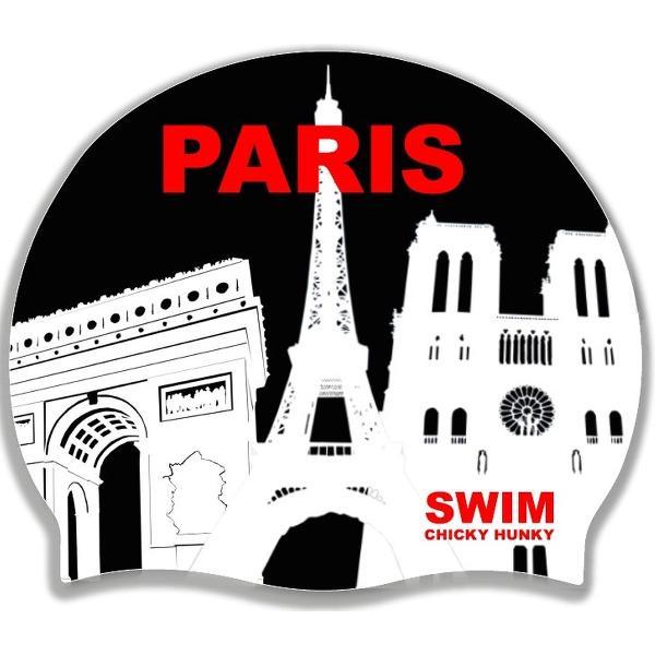 Foto van Siliconen badmuts PARIS Silicone Swim Caps - Unisex | Funky