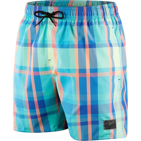 Foto van Speedo Check Leisure 16" Watershort Jongens - Blauw / Groen - Maat M