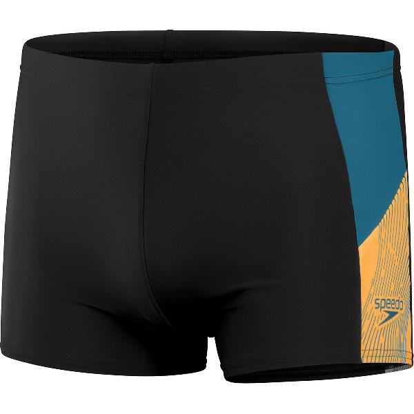 Foto van Speedo Dive Aquashort Zwart/Blauw Heren Sportzwembroek - Maat 8