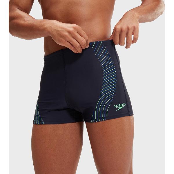 Foto van Speedo Duo Tech Print Aquashort Marine/Groen Heren Sportzwembroek - Maat 7