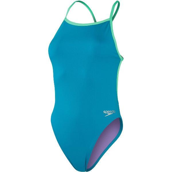 Foto van Speedo ECO+ SOLID VBACK - Badpak - Groen - Dames