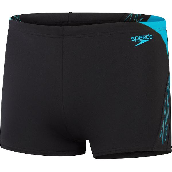 Foto van Speedo Hyper Boom Splice Aquashort Zwart/Blauw Heren Sportzwembroek - Maat 7
