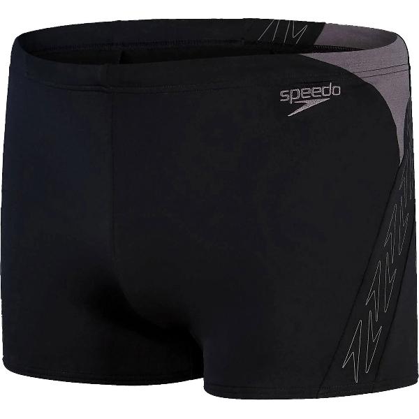 Foto van Speedo Hyper Boom Splice Aquashort Zwart/Grijs Heren Sportzwembroek - Maat 6