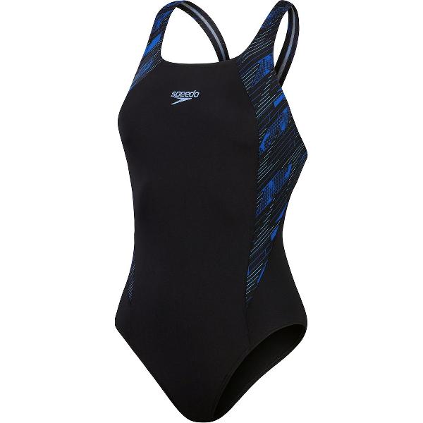 Foto van Speedo HyperBoom Splice Muscleback Zwart/Blauw Sportbadpak - Maat 40