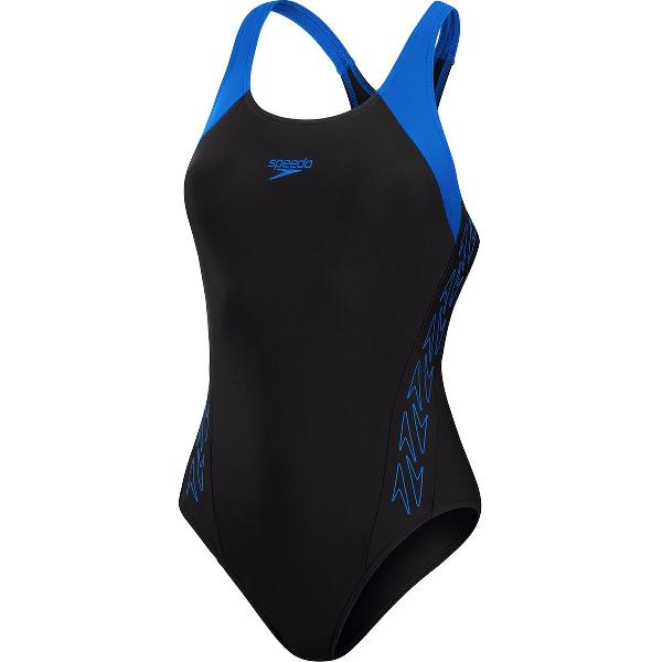 Foto van Speedo Hyperboom Splice Racerback Zwart/Blauw Sportbadpak - Maat 38
