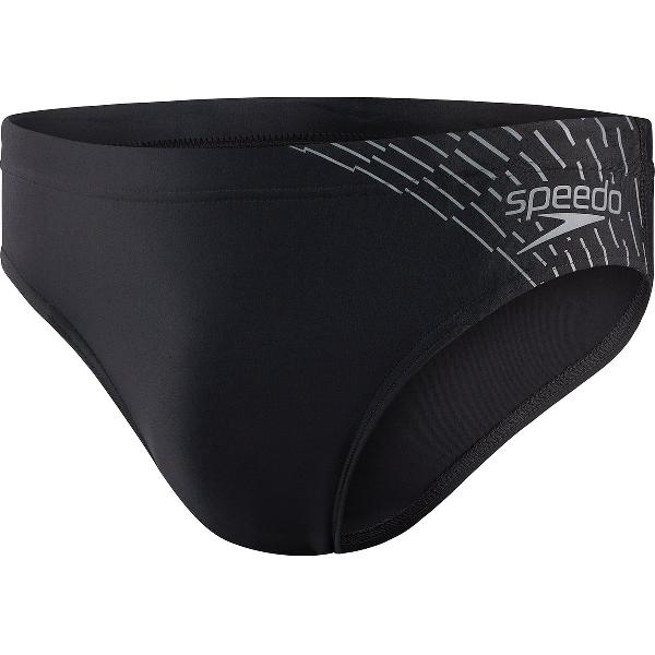 Foto van Speedo Medley Logo 7cm Brief Zwart/Grijs Heren Sportzwembroek - Maat 6