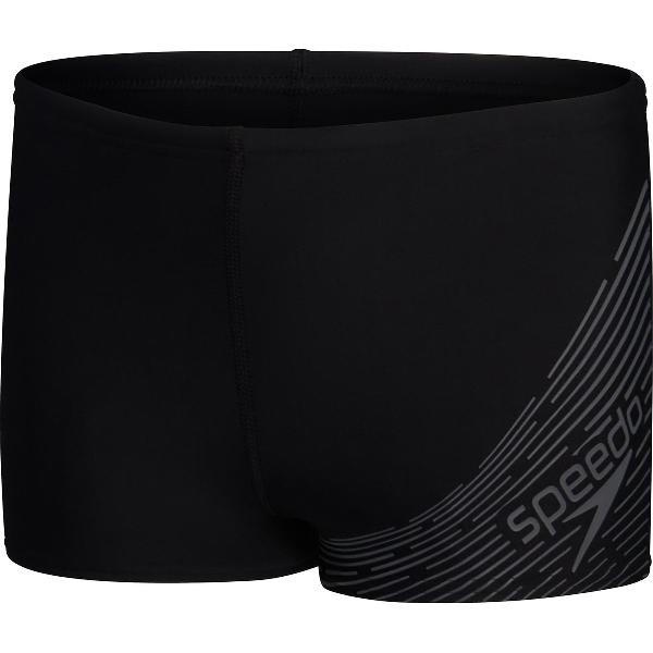 Foto van Speedo Medley Logo Aquashort Zwart/Grijs Jongens Sportzwembroek - Maat 164