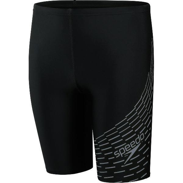 Foto van Speedo Medley Logo Jammer Zwart/Grijs Jongens Sportzwembroek - Maat 128