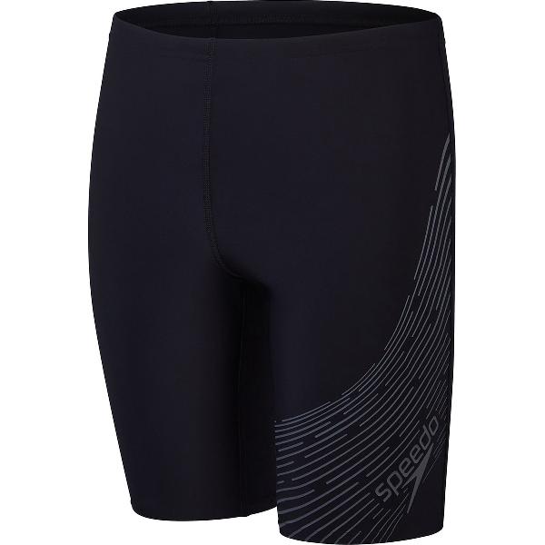 Foto van Speedo Medley Logo Jammer Zwart/Grijs Jongens Sportzwembroek - Maat 164