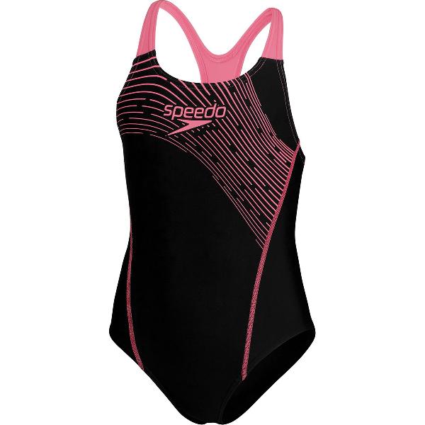 Foto van Speedo Medley Logo Medalist Zwart/Roze Sportbadpak - Maat 176