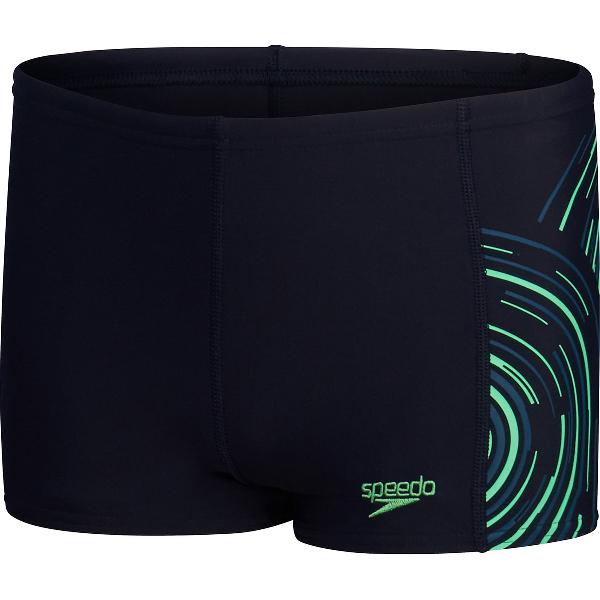 Foto van Speedo Plastisol Placement Aquashort Marine/Groen Jongens Sportzwembroek - Maat 164