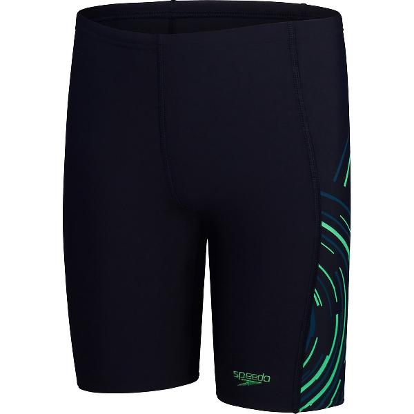 Foto van Speedo Plastisol Placement Jammer Marine/Groen Jongens Sportzwembroek - Maat 164