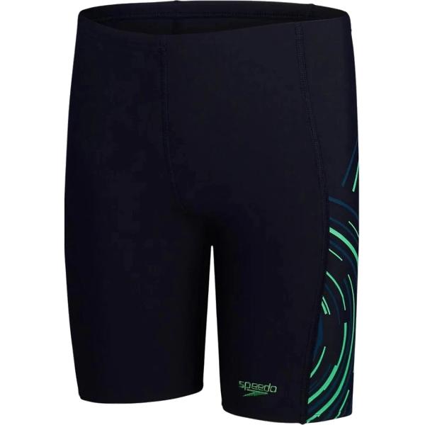 Foto van Speedo Plastisol Placement Jammer Marine/Groen Jongens Sportzwembroek - Maat 176