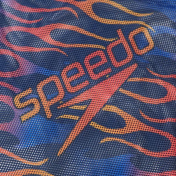 Foto van Speedo Printed Mesh Bag XU Blue/Red/Orange Flames