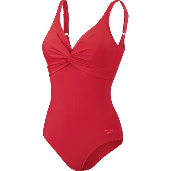 Foto van Speedo Shaping Brigitte 1 Piece Rood Dames Sportbadpak - Maat 36