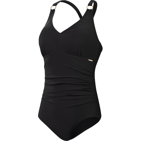 Foto van Speedo Shaping V Neck 1 Piece Zwart Sportbadpak - Maat 38