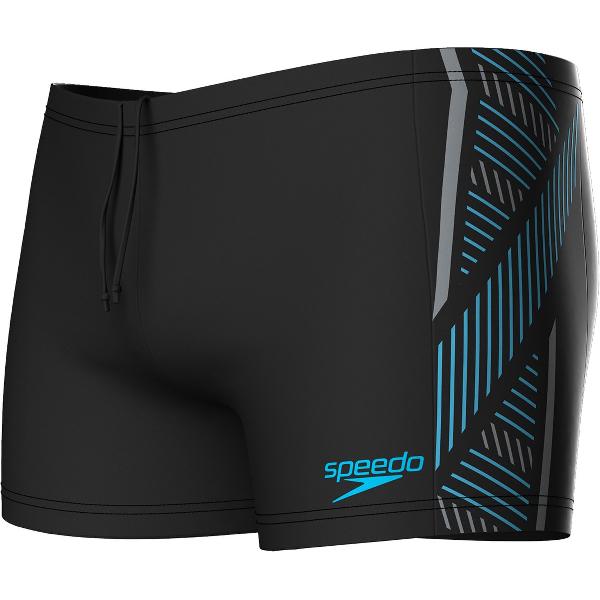 Foto van Speedo Tech Panel Aquashort Zwart/Grijs Heren Sportzwembroek - Maat 4