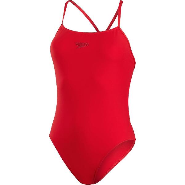 Foto van Speedo Womens EndurancePlus Thinstrap 1PC Swimsuit - Fed Red