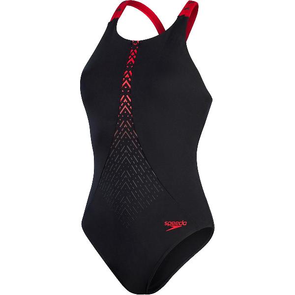 Foto van Speedo Women's HydroPro SwimSuit - Black/Fed Red
