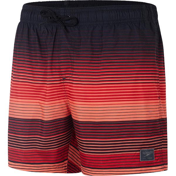 Foto van Speedo Zwemshort Print Leisure Heren - Zwart/Rood - Maat XXL