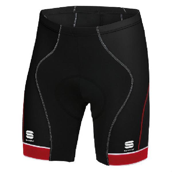 Foto van Sportful Giro Sol fietsbroek zwart/rood heren 18cm
