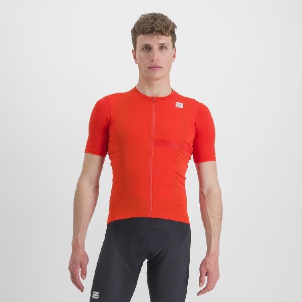 Foto van Sportful Matchy fietsshirt korte mouw oranje heren L