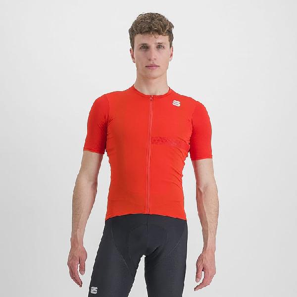Foto van Sportful Matchy fietsshirt korte mouw oranje heren