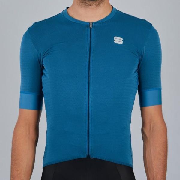 Foto van Sportful Monocrom fietsshirt korte mouw blauw heren XXL