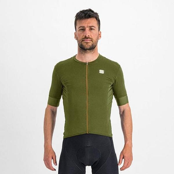 Foto van Sportful Monocrom fietsshirt korte mouw groen heren