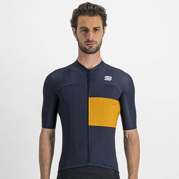 Foto van Sportful Snap fietsshirt korte mouw blauw heren