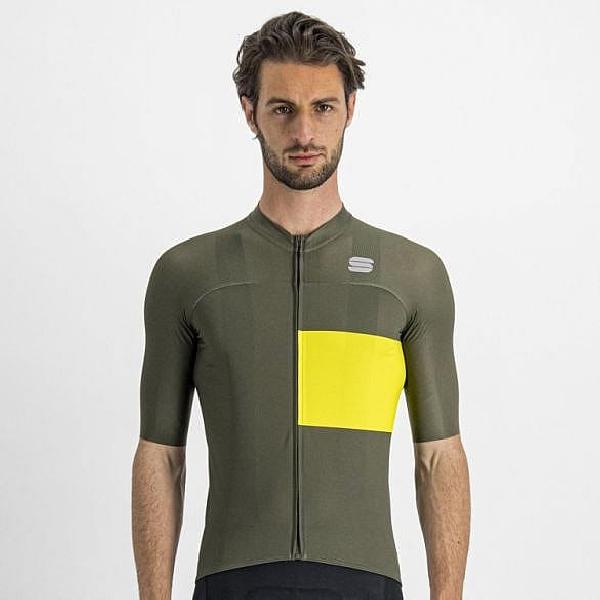Foto van Sportful Snap fietsshirt korte mouw groen heren