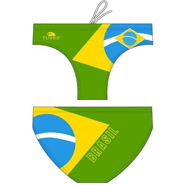 Foto van TURBO Brazil Zwemslip Heren - Green / Yellow - M