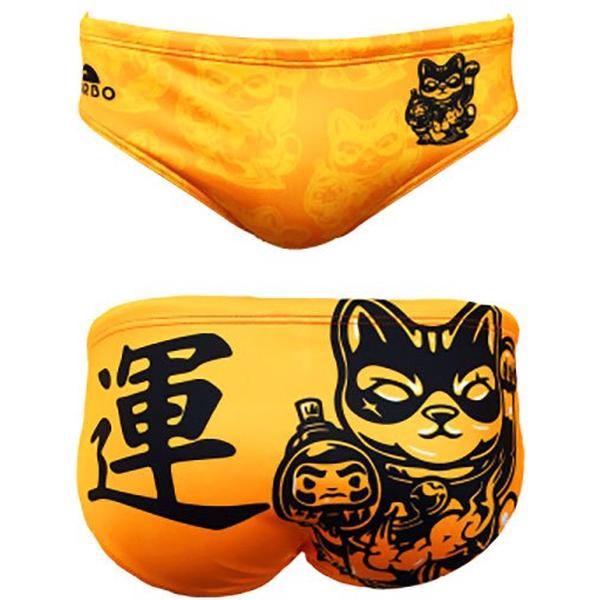 Foto van TURBO Lucky Cat Zwemslip Heren - Orange - L