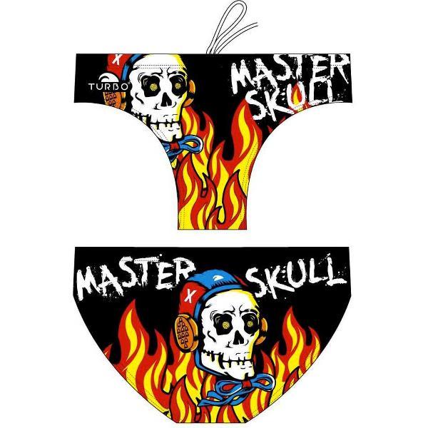 Foto van TURBO Master Halloween Skulls Zwemslip Heren - Red / Black - XXL
