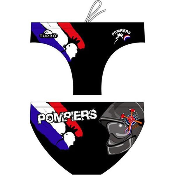 Foto van TURBO Pompiers France-Hot Zwemslip Heren - Black - XXL
