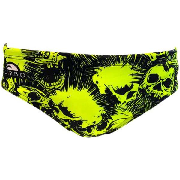 Foto van TURBO Skull Punk Zwemslip Heren - Yellow - XL