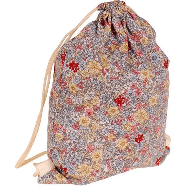 Foto van Trekkoordtas bloemetjes wit - 26x35 cm