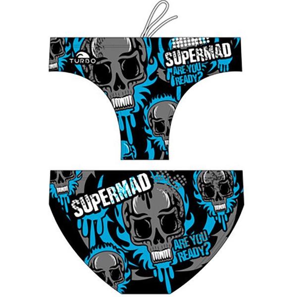 Foto van Turbo Supermad Zwemslip Blauw,Zwart S Man