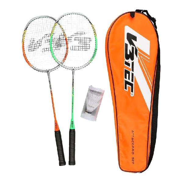 Foto van V3 Tec Attack Pro Badminton Set Oranje