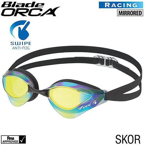 Foto van VIEW Blade Orca Racing Mirrored zwembril met SWIPE technologie V230ASA-SKOR