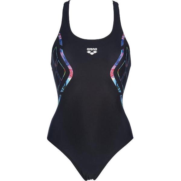 Foto van W Reflected Simmetry V Back One Piece Zwart - Blauw