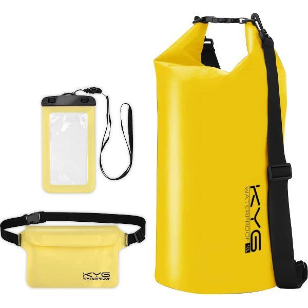 Foto van Waterdichte tas met verstelbare schouderriem, capaciteit van 20 liter, 3-in-1 multifunctionele tas met opbergtas voor mobiele telefoon en een brede...