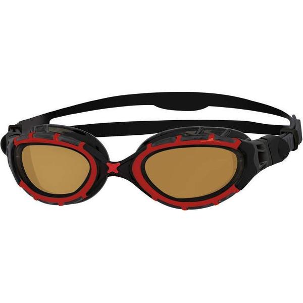 Foto van Zoggs Predator Flex Polarized Ultra Zwembril Red Black, Polarized Copper Small Fit